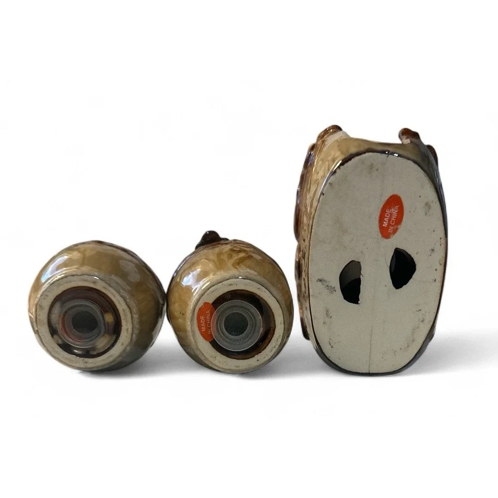 Vintage Acorn Napkin Holder & Salt and Pepper Shakers‎ Ceramic Fall Decor